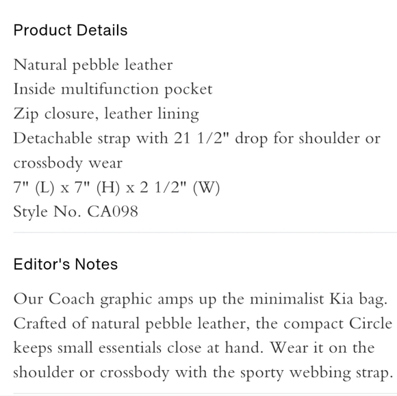 Coach Kia Circle Crossbody In Colorblock - Picture 12 of 12